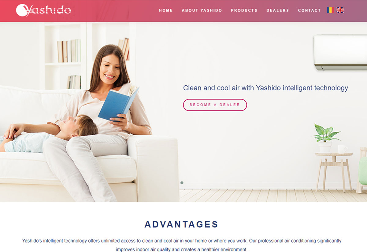 Presentation Website for Yashido Brand
